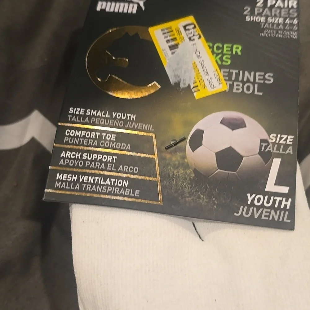 ❤️10/$13 New Big Boys Kids Soccer Socks 2 Pack